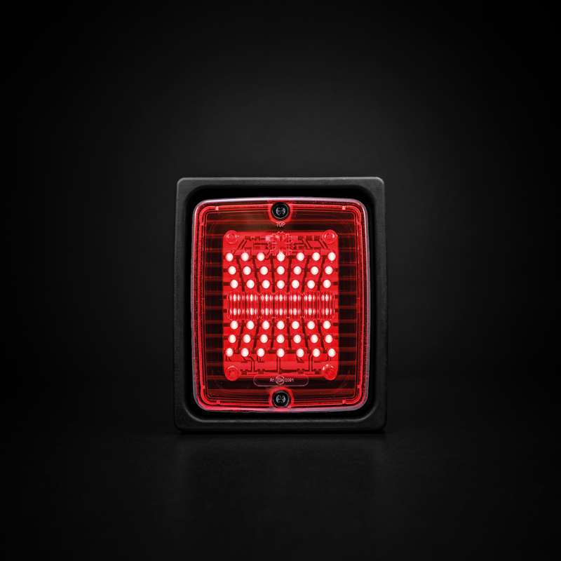 IZE LED TAIL/BRAKE LIGHT RED LENS SQUARE